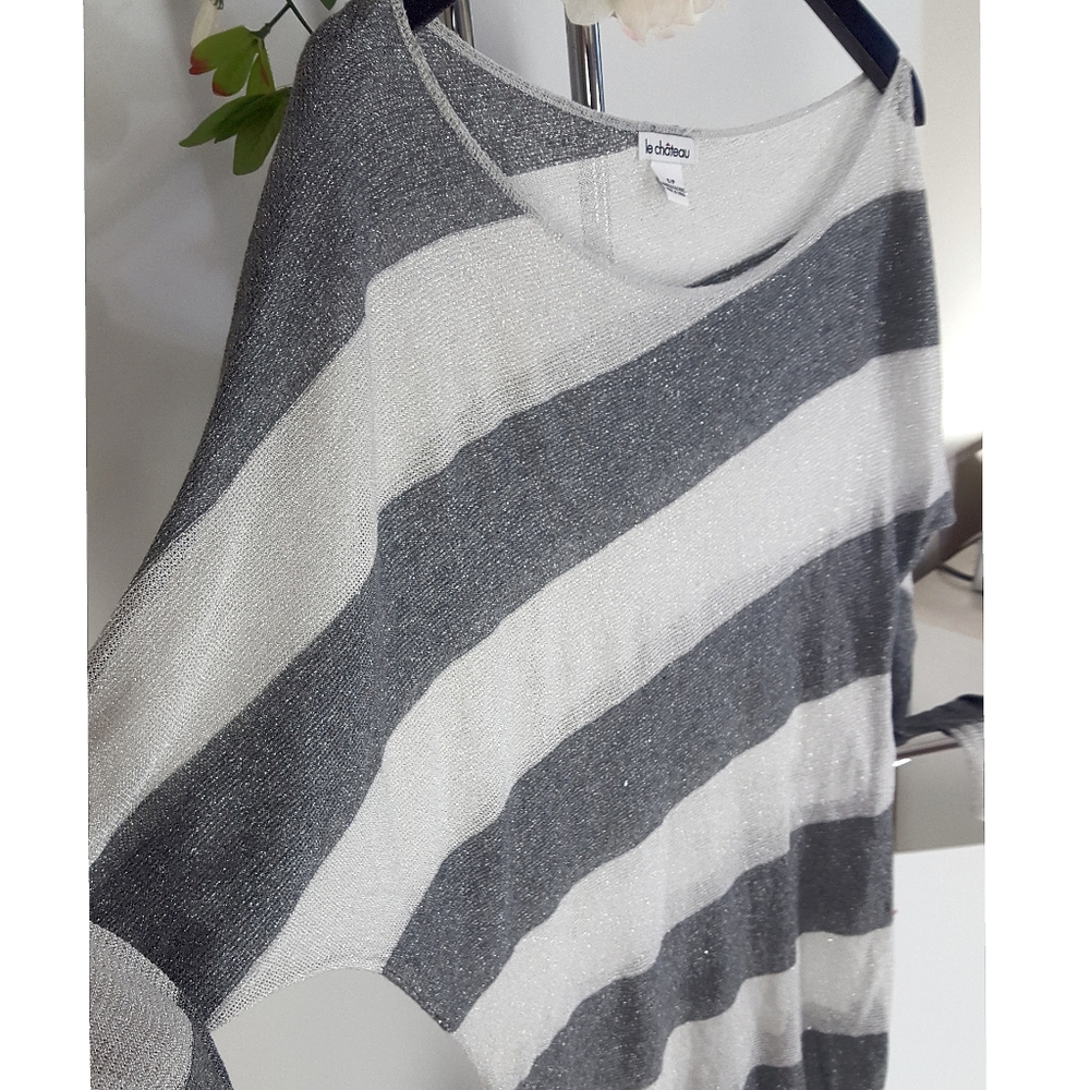 Metallic Le-chateau🖤Stripes Knit Top/Dress